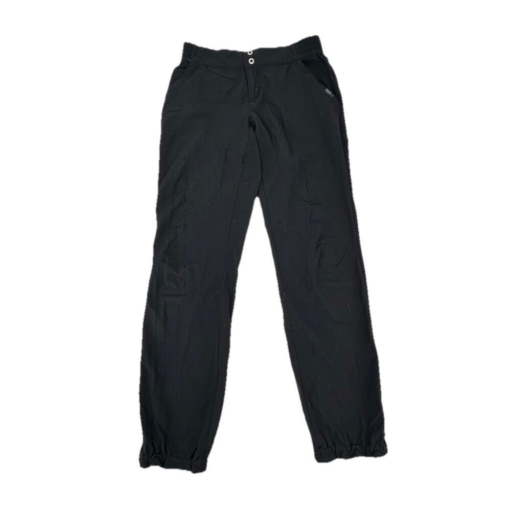 Mountain Hardwear 4 Women Black Hiking Pants Drawstring Bottom 32” Inseam E111v